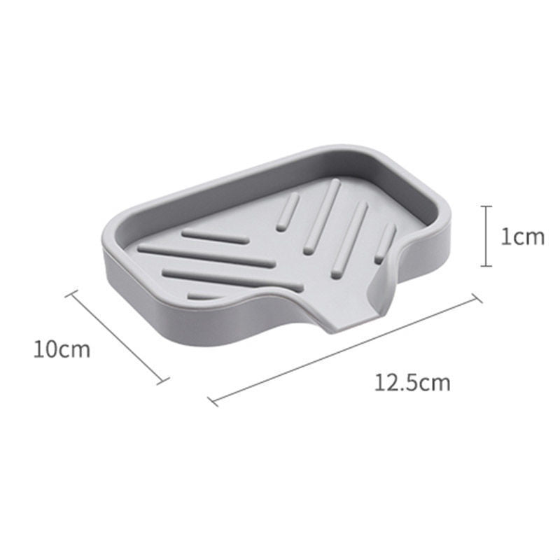 Sink Silicone Tray With Drain Soap Sponge Storage Holder