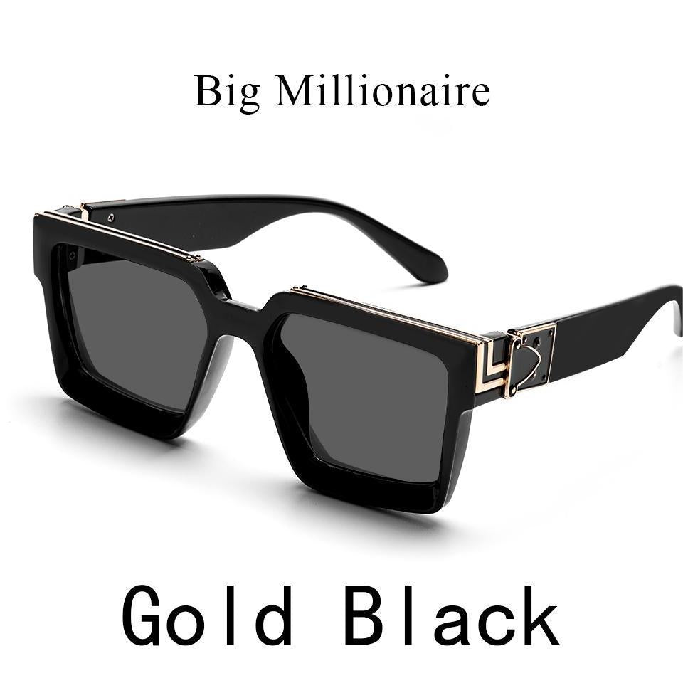 Retro Black Millionaire Shades Luxury Sunglasses