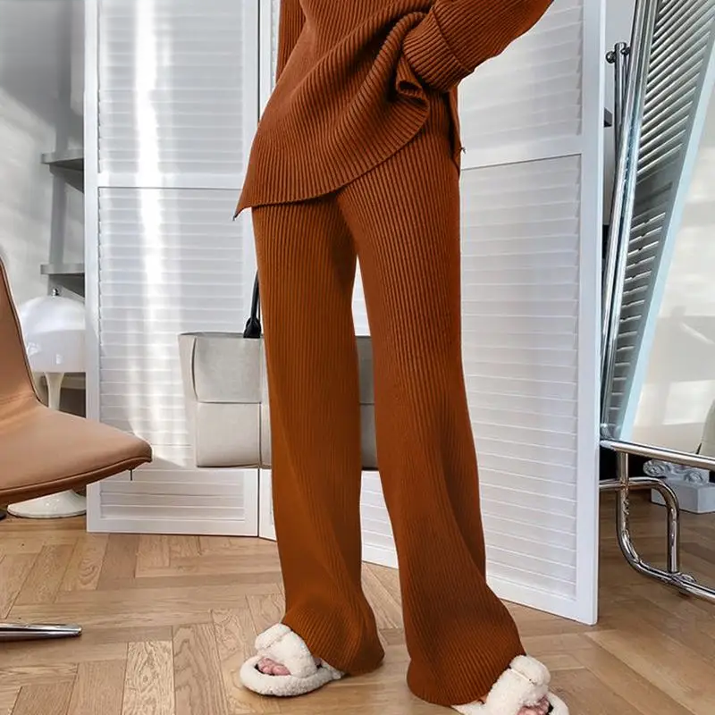 Women Casual Solid Tracksuit  Vintage Loose Matching Sets