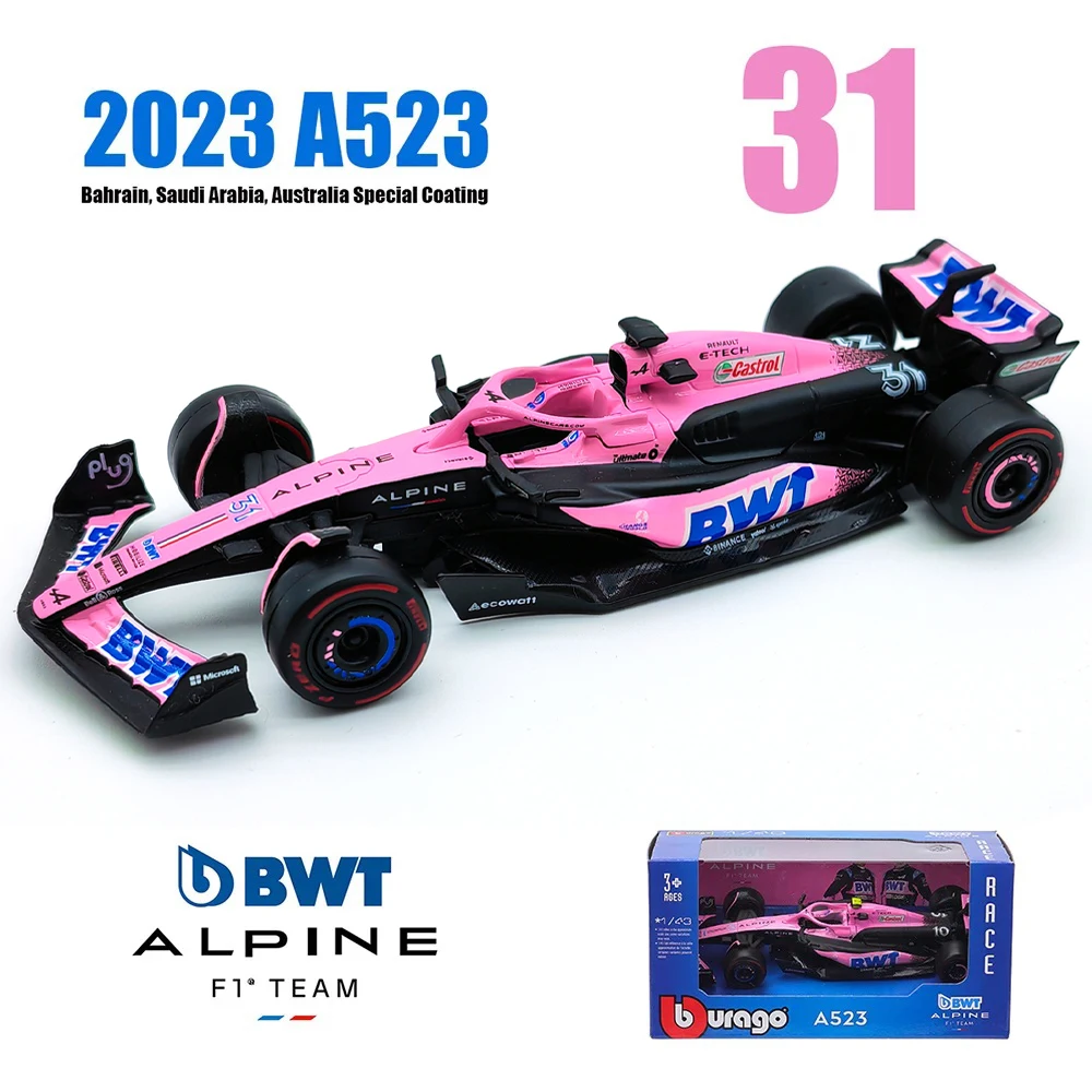 Bburago 1:43 Alpine F1 Team A524 2024 Alloy Car