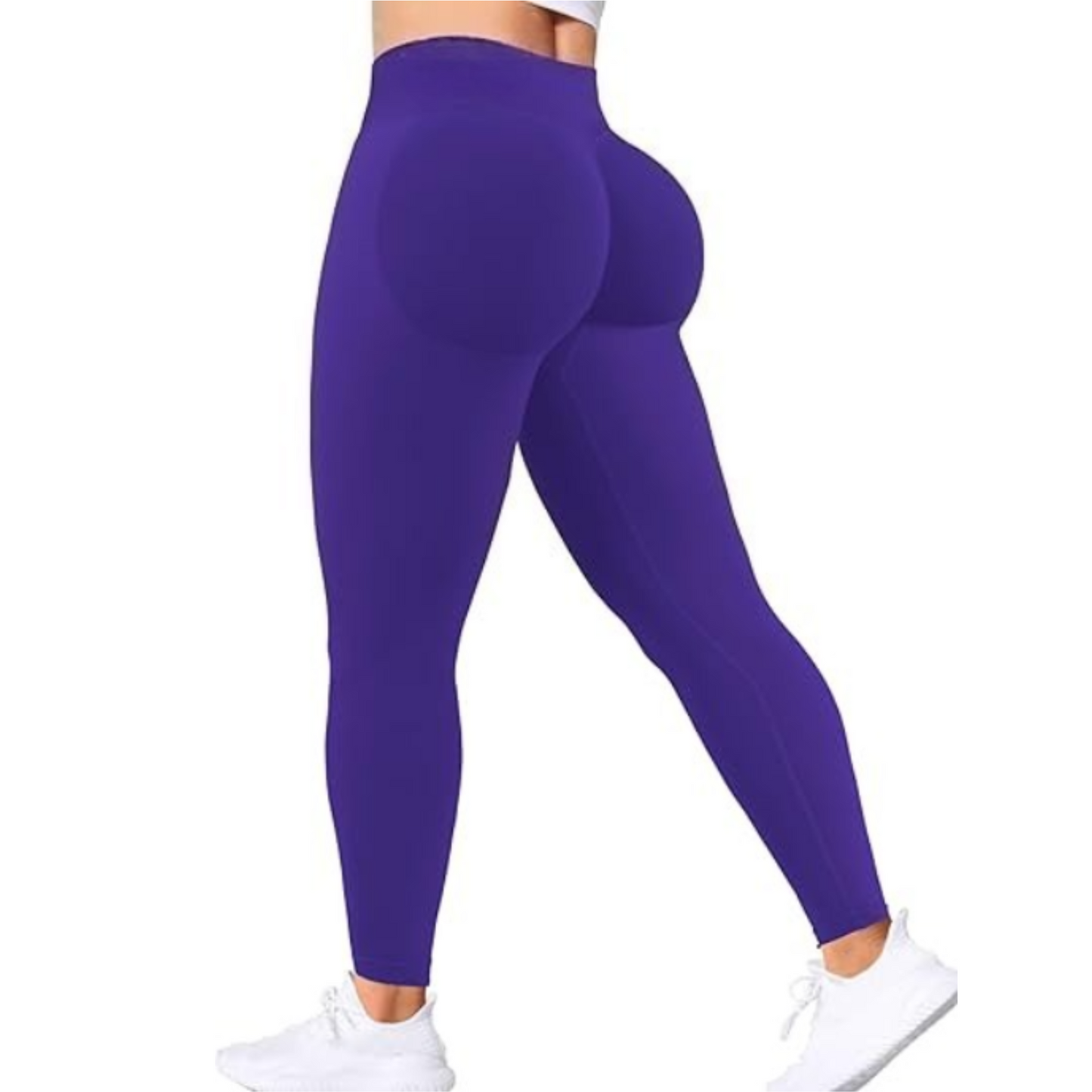 Seamless Women Solid Waist Yoga Pants Three-section Waist