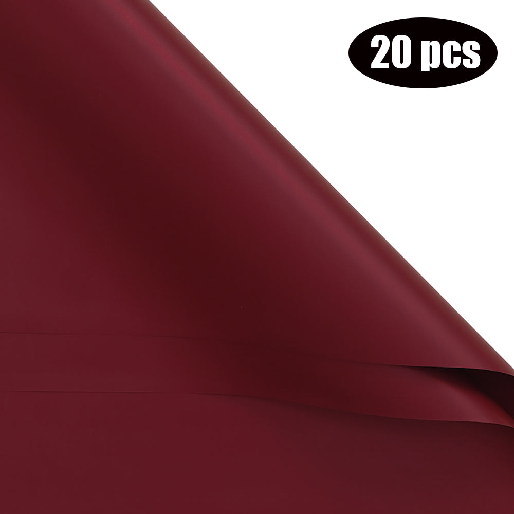 20PCS Flower Wrapping Packing Paper Bouquet of Solid Color