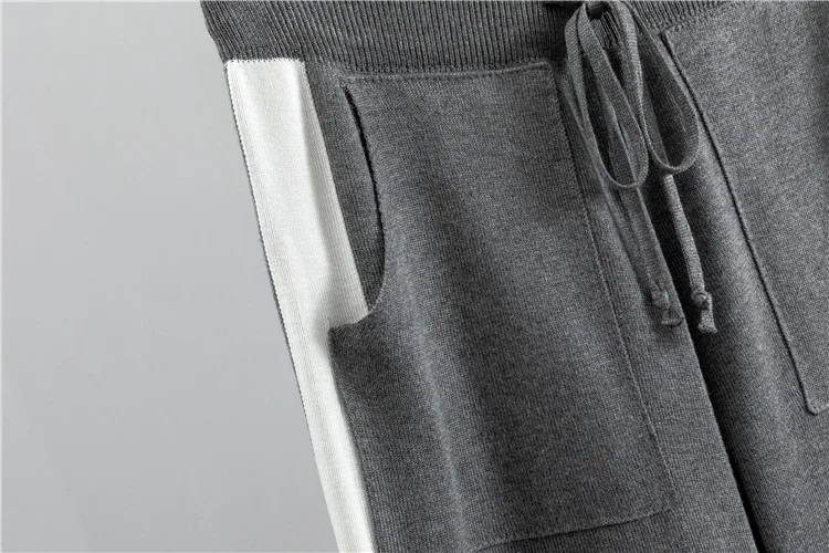 2025 Autumn Runway 2 Pieces Set Knitted Long Sleeve