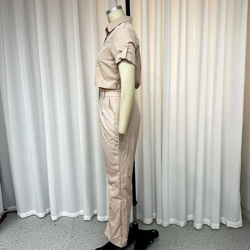 Two Piece Set Women Summer Casual Solid