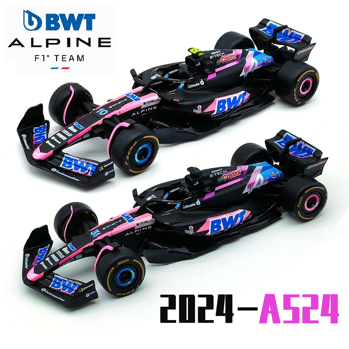 Bburago 1:43 Alpine F1 Team A524 2024 Alloy Car