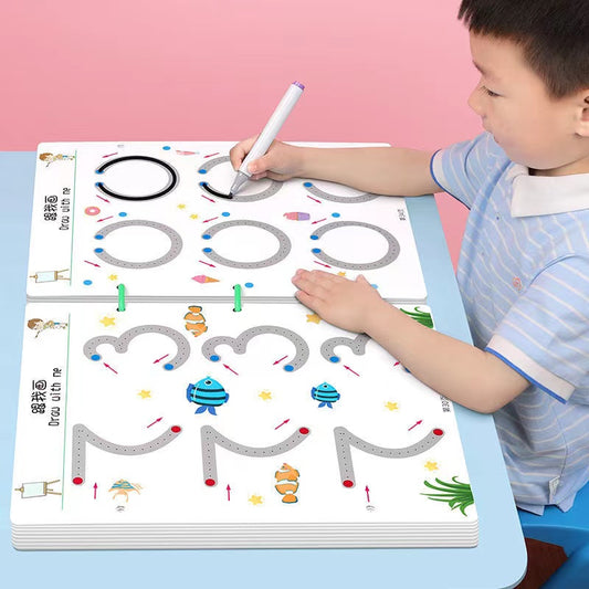32Page Children Montessori Drawing Toy Pen Control Training Color