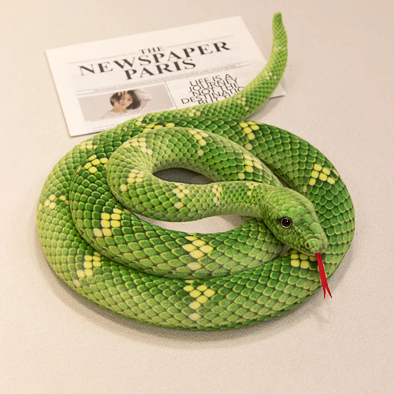 70cm Kawaii Snake Plush Toys Pit Viper Realistic Stuffed Cobra