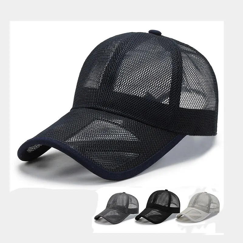 Summer Men Hat Openwork Brim Breathable