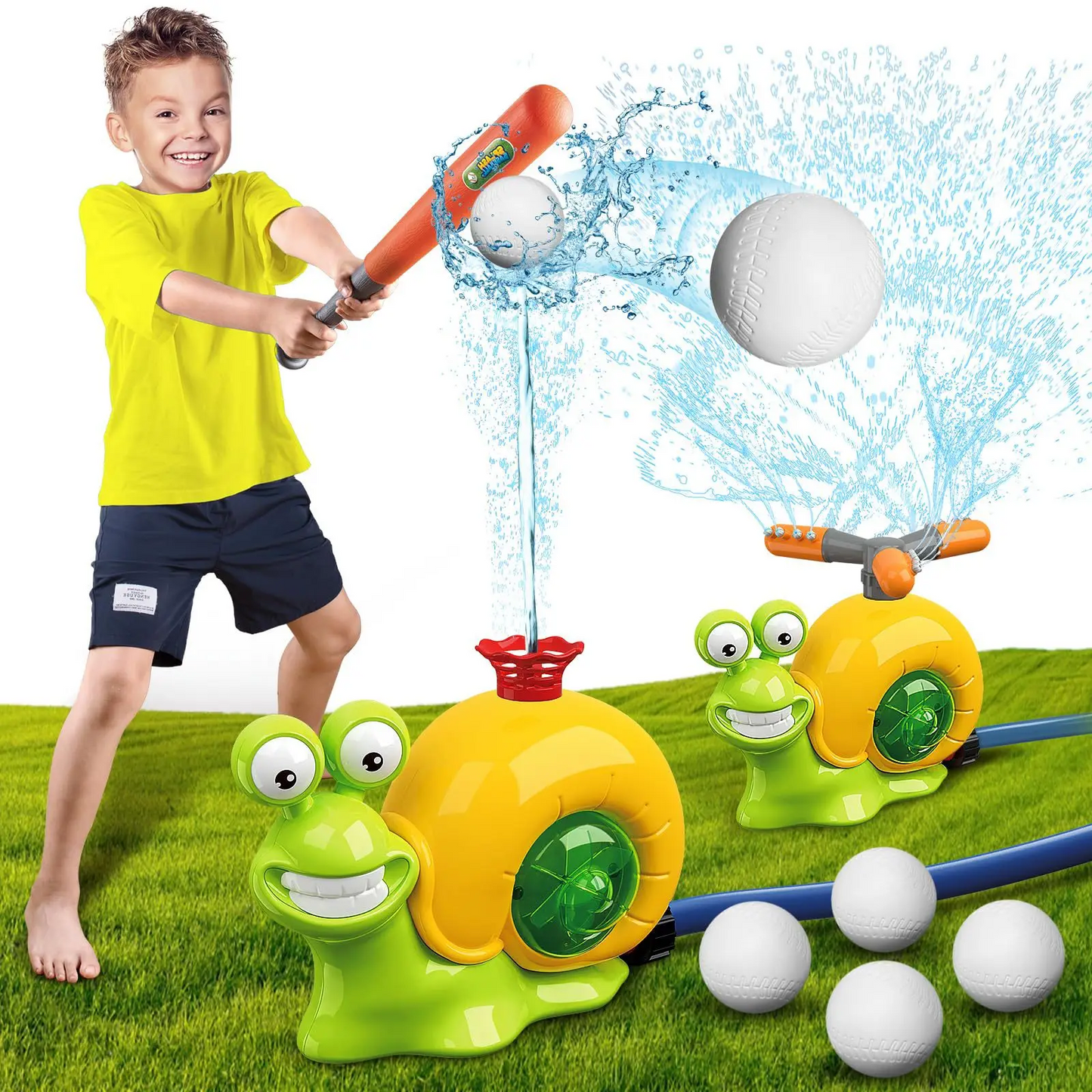 Summer Outdoor Sprinkler Snail with Baseball