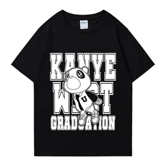 2024 New Rapper Kanye West Graduation Bear T shirt Men Women