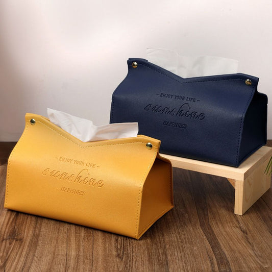 Leather Tissue Case Napkin Holder Storage