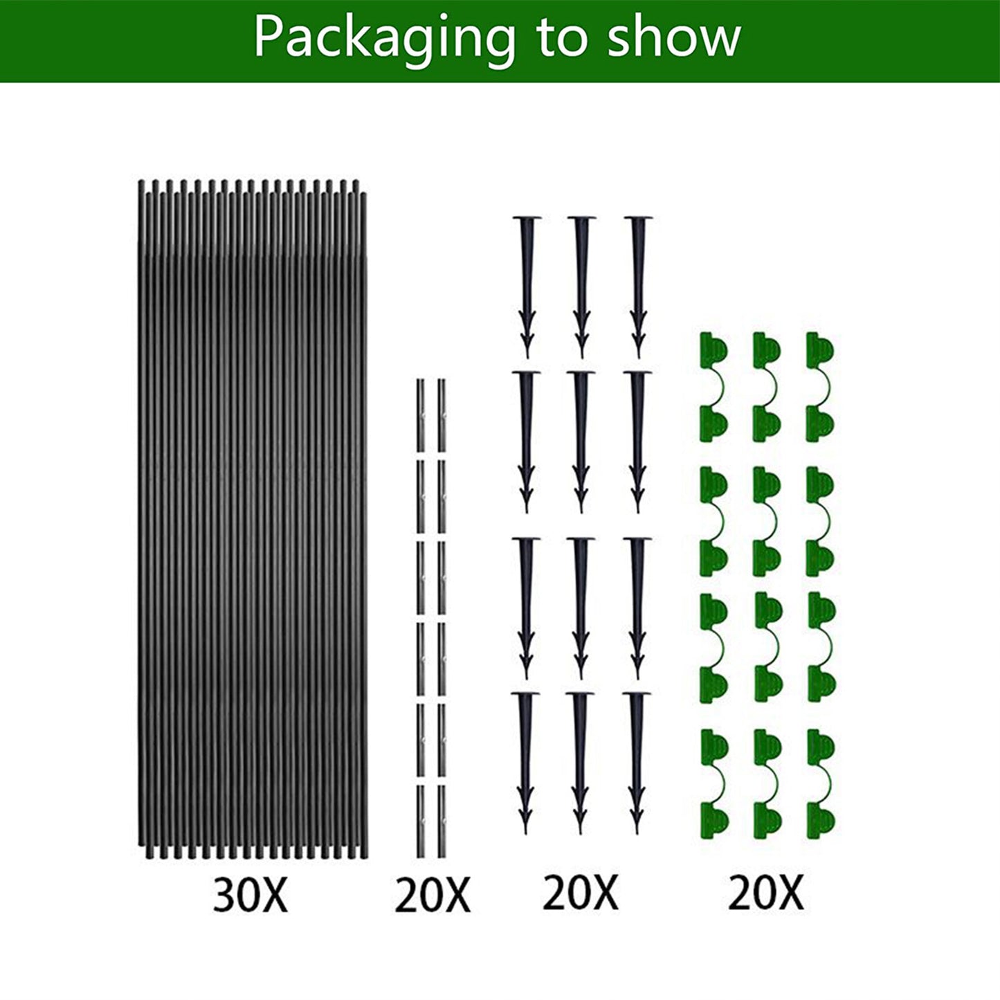 30Pcs Garden Hoops for Netting Tunnel