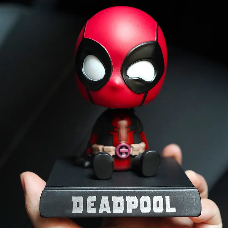 Marvel Movie Deadpool Shaking Head Car Decoration