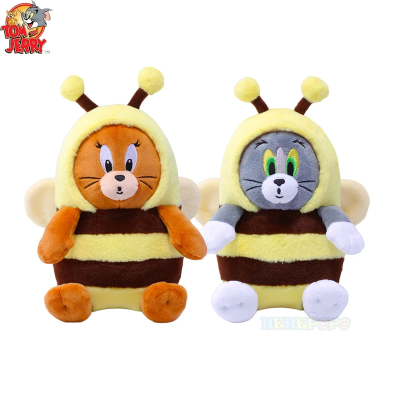 Whimsical Tom and Jerry Plush Dolls in Bee Design