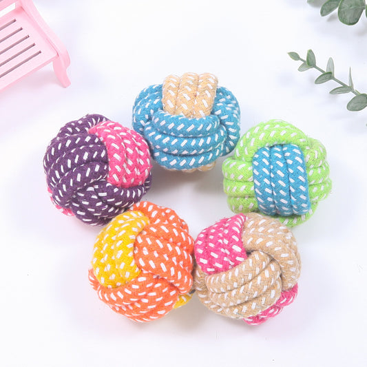 Interactive Cotton Rope Mini Dog Toys Ball for Dogs