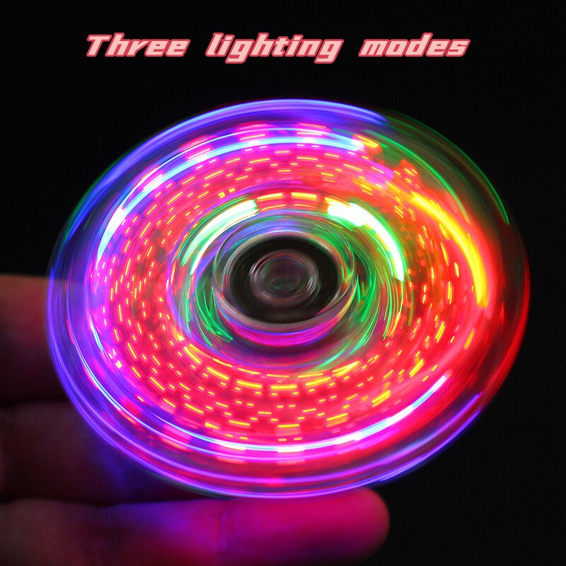 Crystal Luminous LED Light Fidget Spinner Hand Top Spinners