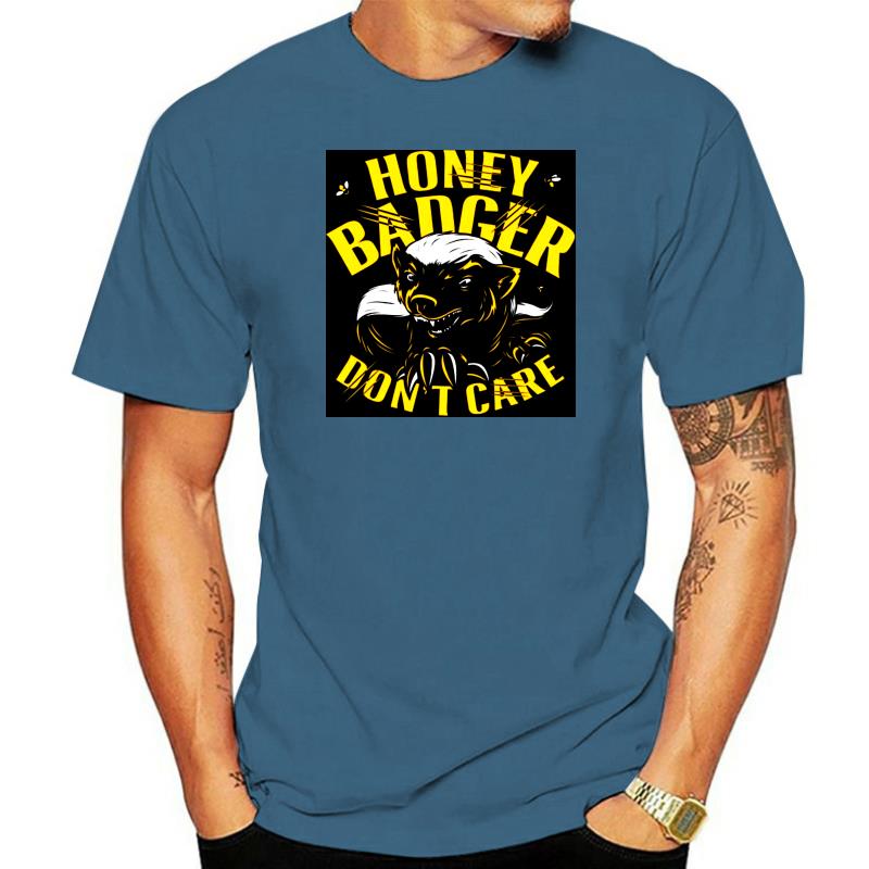 Honey Badger Don't Care Logo Men's Black T-Shirt Size