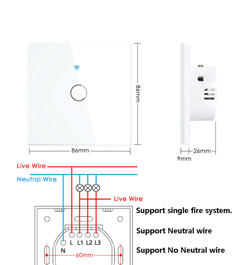 Smart Life Light Switch WiFi Touch Sensor Smart Switch