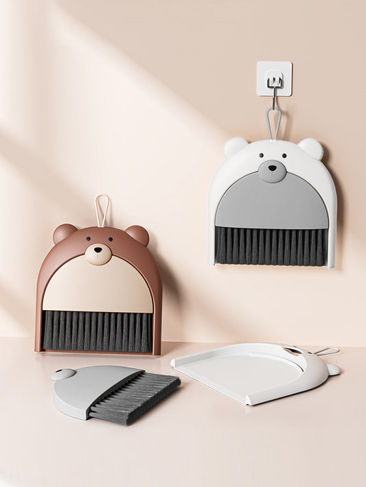 Small Broom Dustpan Set Cartoon Teddy Bear Household