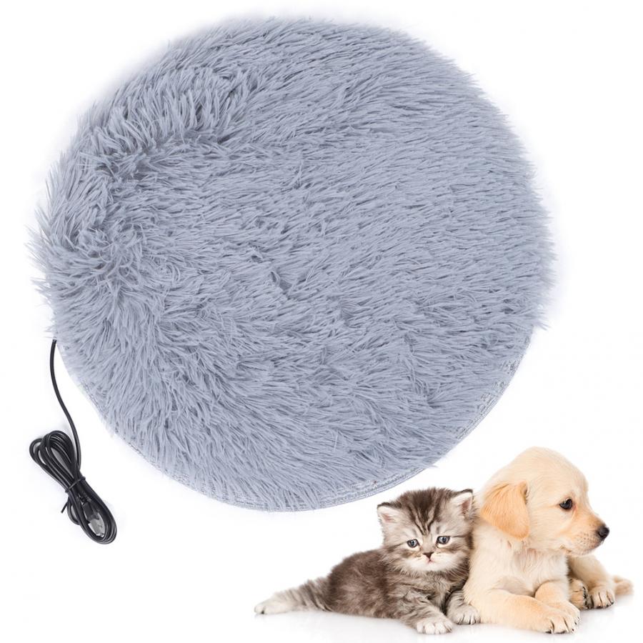 Pet Dog Cat Plush Electric Heating Pad USB Charging Interfac Winter Warmer
