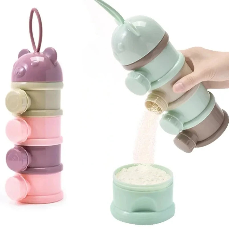 4Layer Bear Style Portable Milk Powder Box