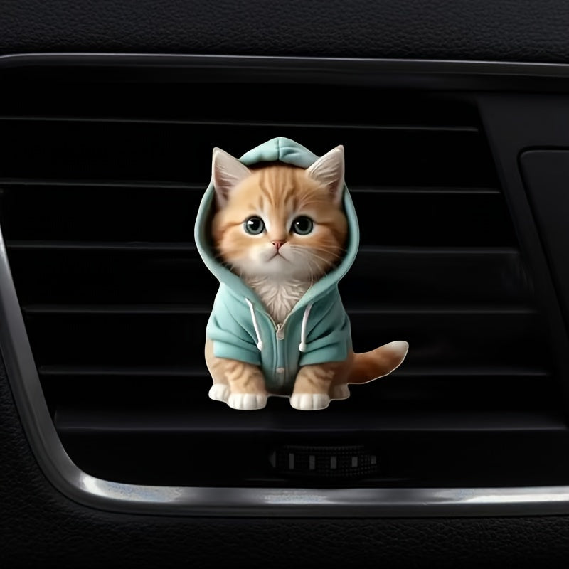 Cute cat acrylic car aromatherapy, long-lasting fragrance