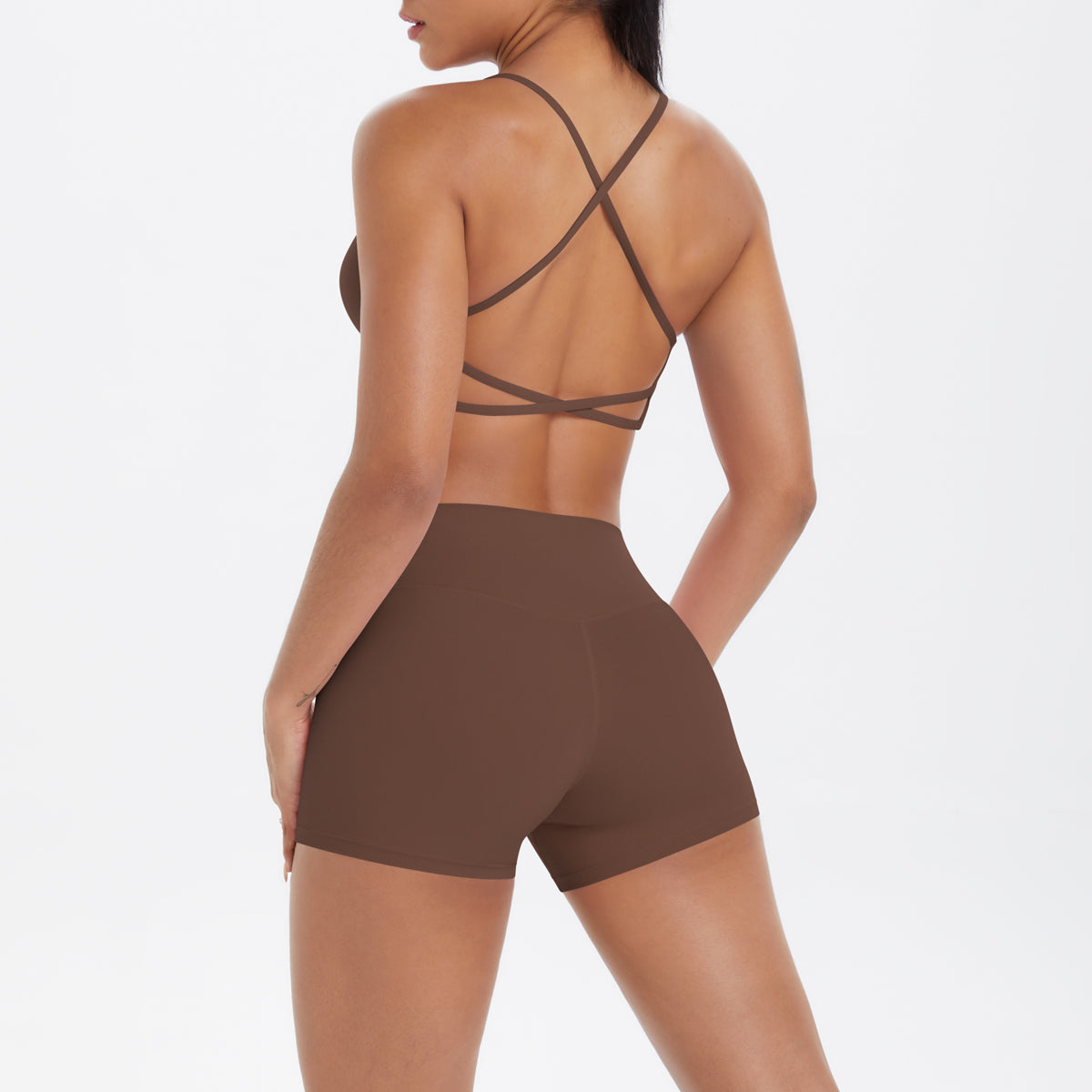 2PCS Yoga Clothes Halter Yoga Top Set Fitness Gym Suit