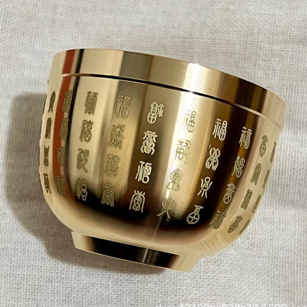 Gold Feng Shui Hundred Blessings Bowl