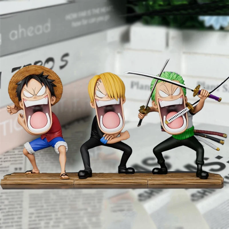 15cm Cute Sanji Action Figure One Piece Toy Starve Luffy Roronoa