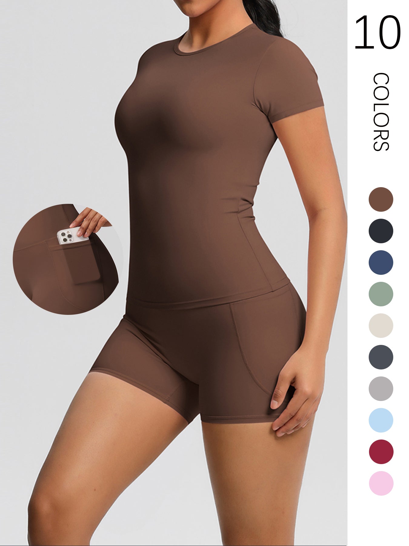 Workout Sportswear 2Pcs Piece Female Yoga Shirt