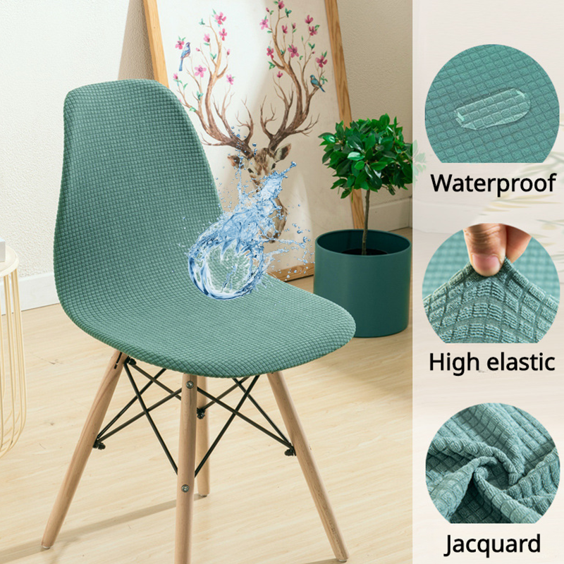 Waterproof Shell Chair Cover Short Back Scandinavian Chair Covers