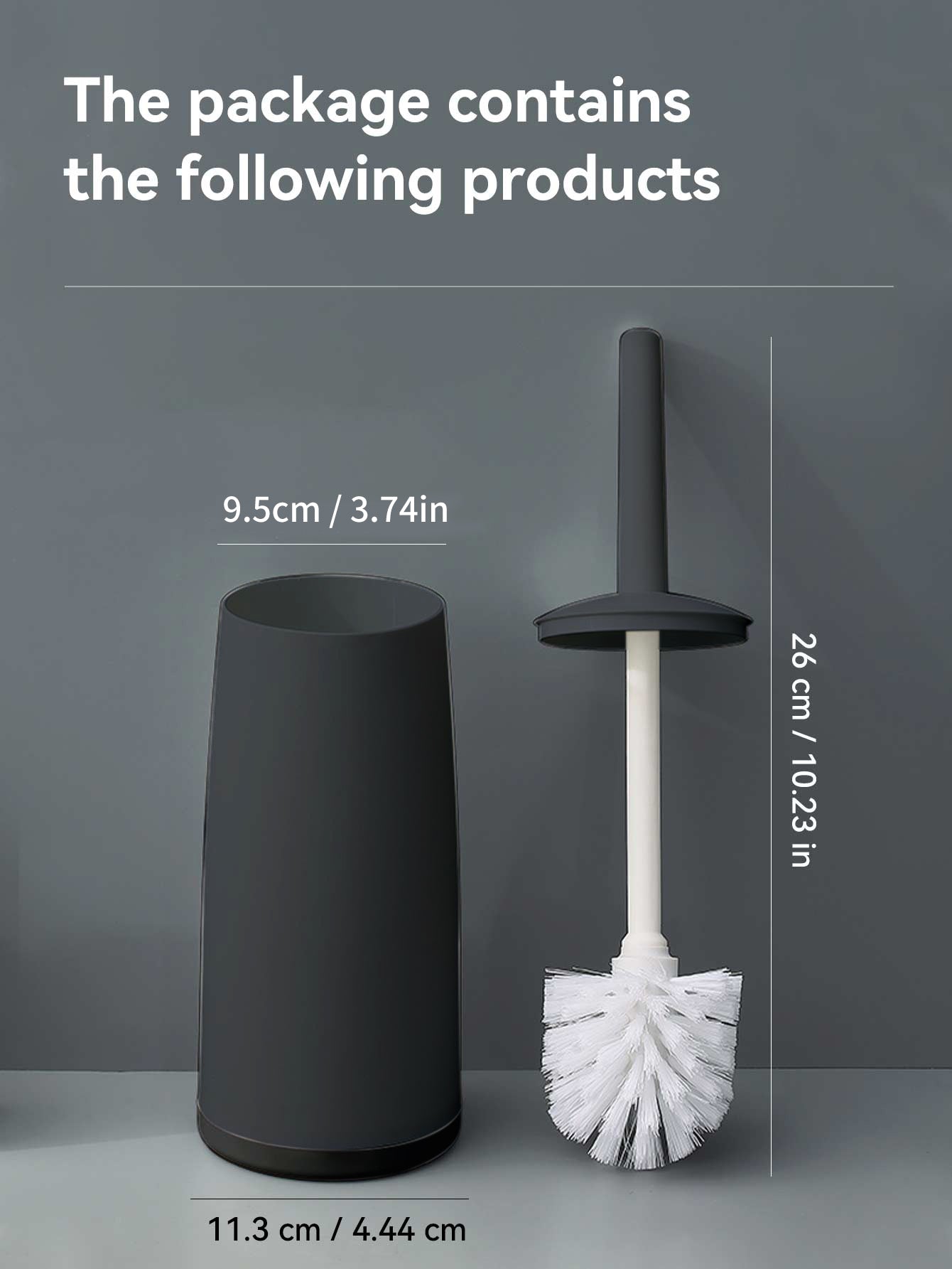 Plastic Toilet Brush With Standing Base Long Handle
