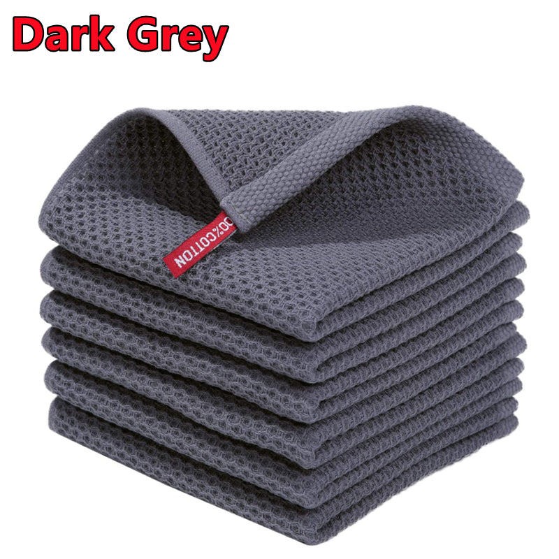 Cotton Dishcloth Ultra Soft Absorbent Kitchen Towel Household Cleaning