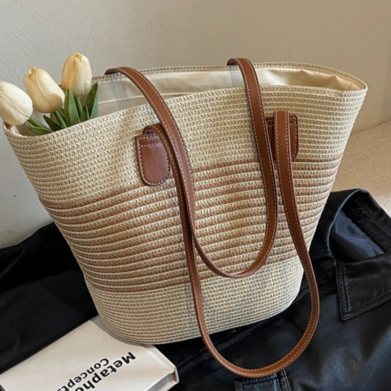 Straw bag women's summer inswind