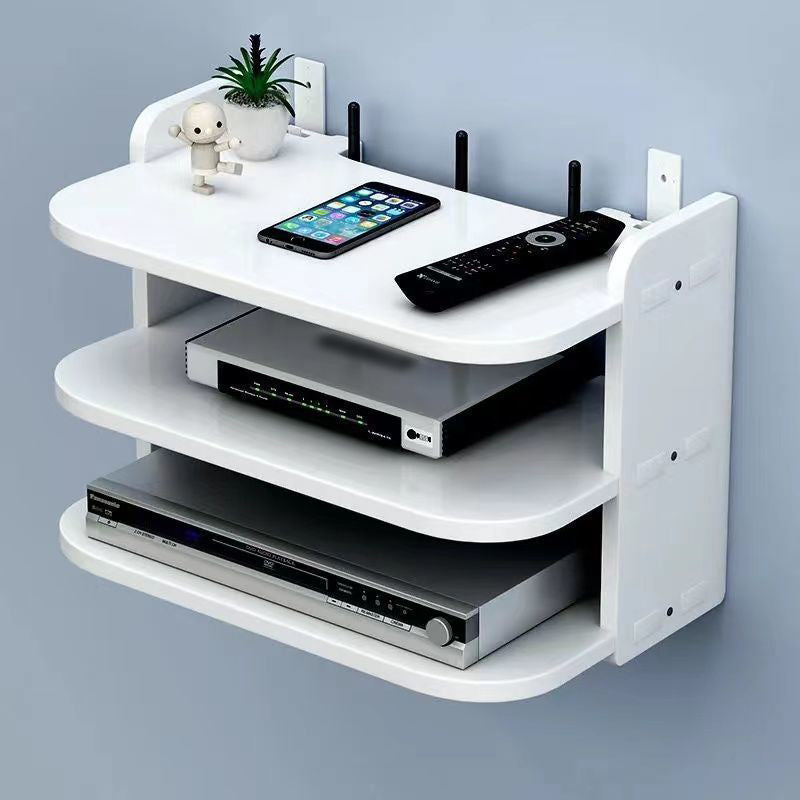 Wifi Hanging Shelf Router Power Strip Multi Outlet TV Set