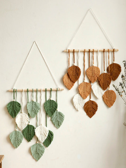 Leaf Macrame Tapestry