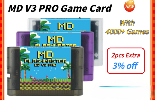 Mega Drive V3.0 Pro Card 4000 in 1 With 8GB TF Card MD Game Card