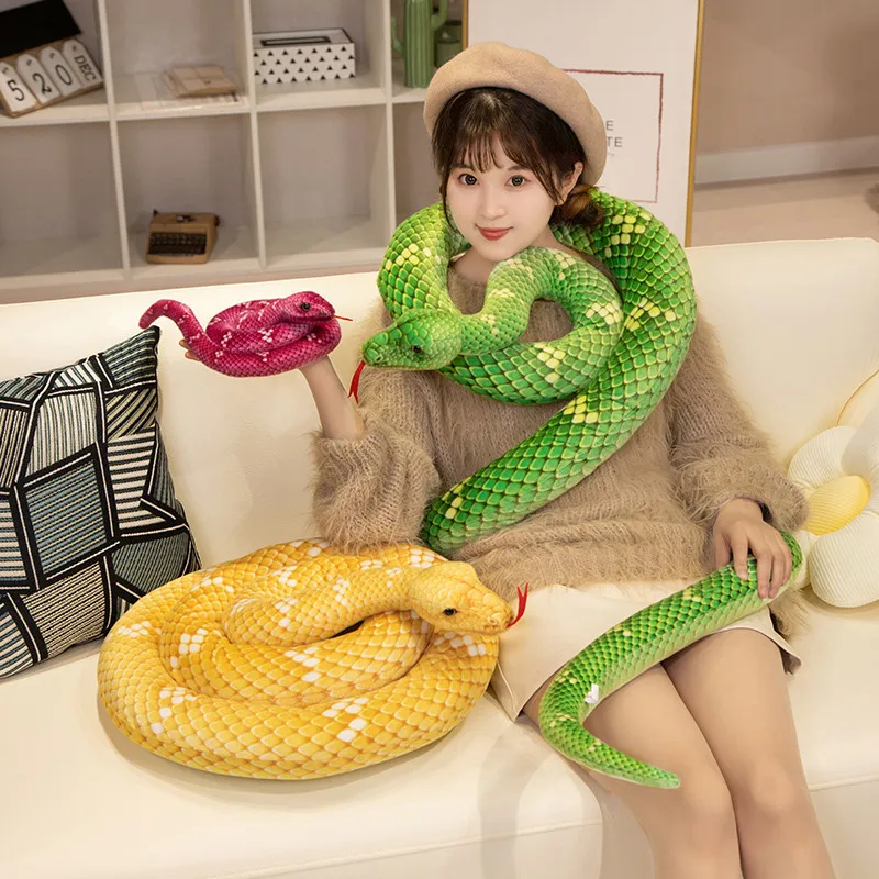 70cm Kawaii Snake Plush Toys Pit Viper Realistic Stuffed Cobra