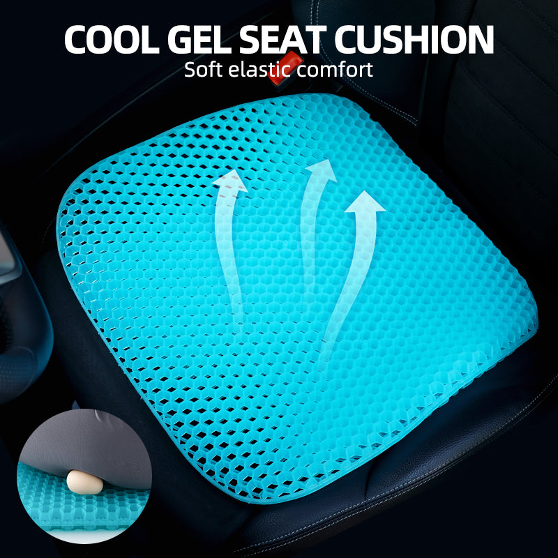 Car Gel Cooling Seat Cushion 3D Honeycomb Cool and Breathable
