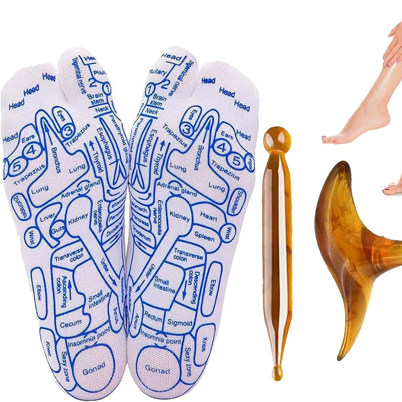 Massage Relieve Tired Feet Socks Acupressure Foot Massager