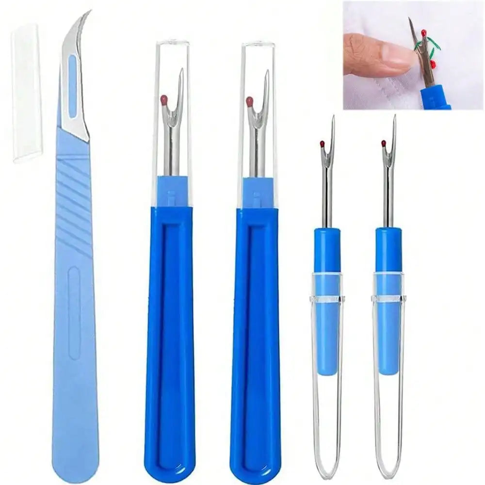 5PCS Sewing Seam Ripper Kit Blue Sewing Stitch