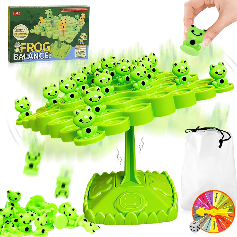 Fun Frog Balance Tree Children Montessori Math Toys