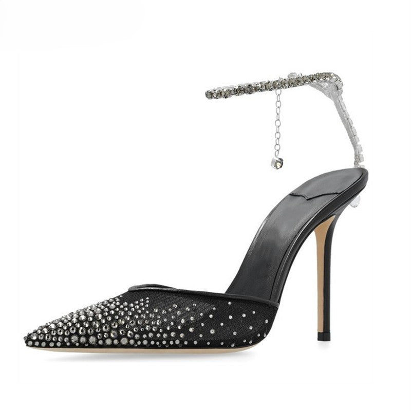 Star style Fashion Rhinestones Ankle Strap Women