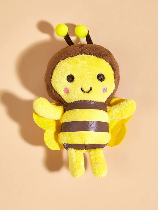 Small bee plush toy for dogs and cats
