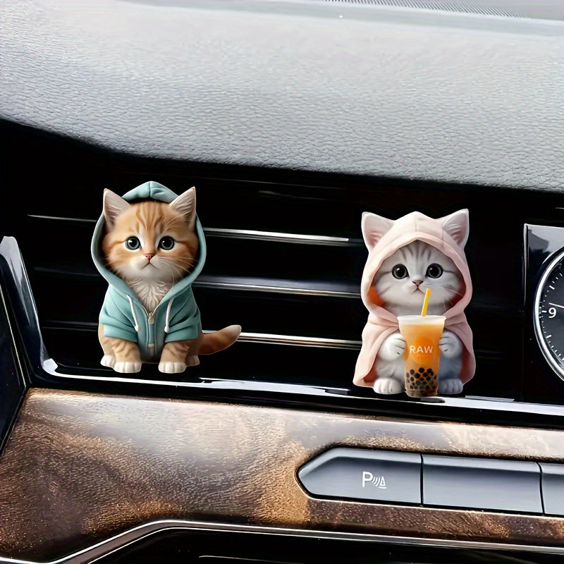 Cute cat acrylic car aromatherapy, long-lasting fragrance