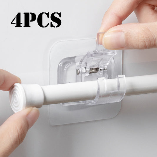 Self Adhesive Hooks Punch-free Curtain Rod Clip