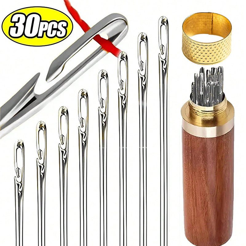 Side Hole Blind Sewing Needles Stainless Steel