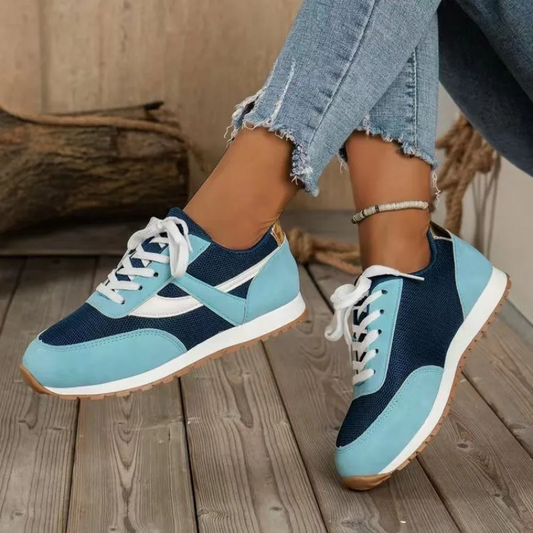 Women Sneakers Platform Shoes Leather Patchwork