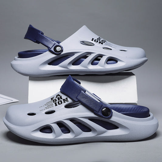 2024 New Men Outdoor Sandals Slippers Beach Comfortable Thick Soft Sole