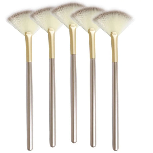 5pcs Fan Brushes Facial Brushes Soft Makeup Brush Cosmetic Applicator Tools